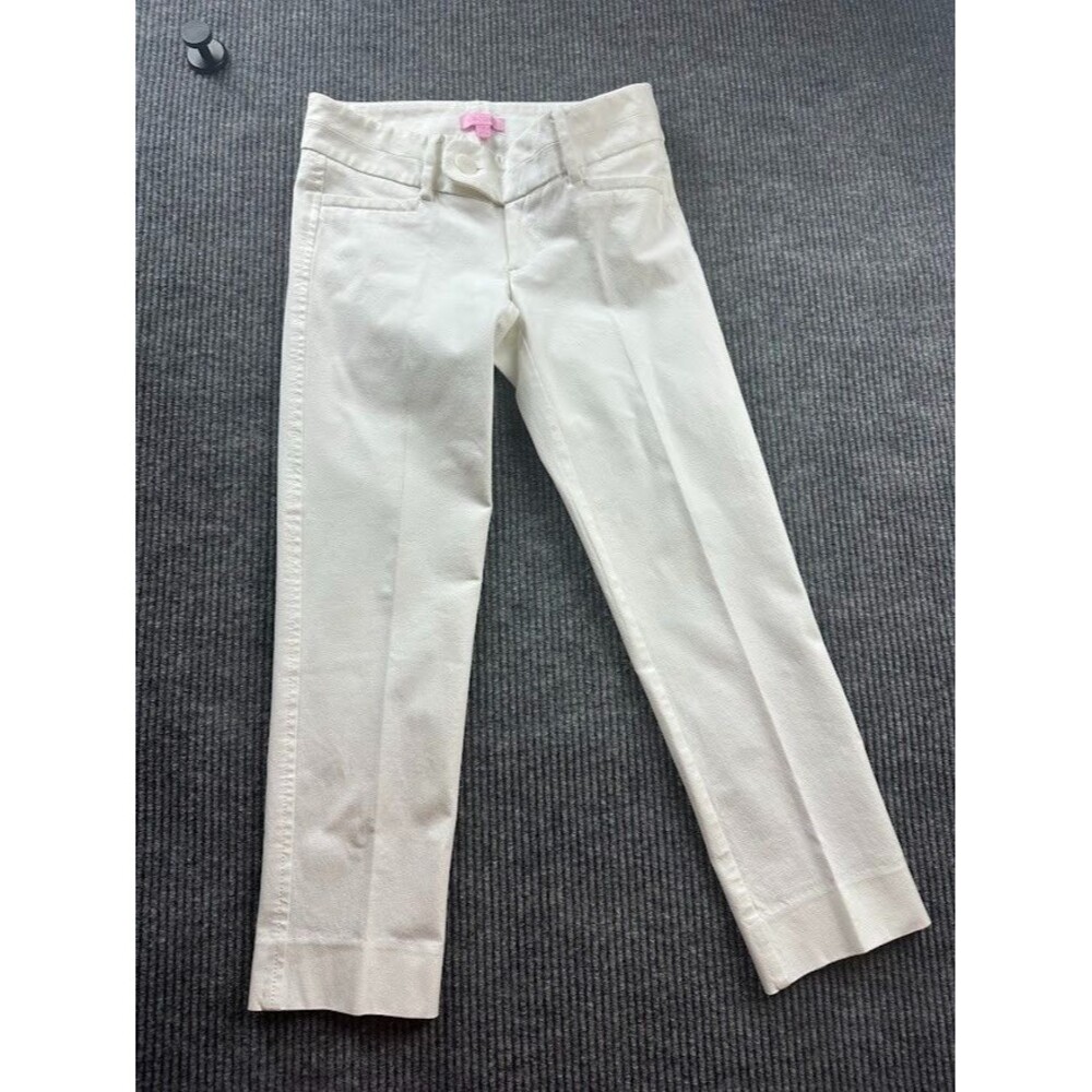 Pre-Owned Lilly Pulitzer White Size 2 Dress Pants Cropped